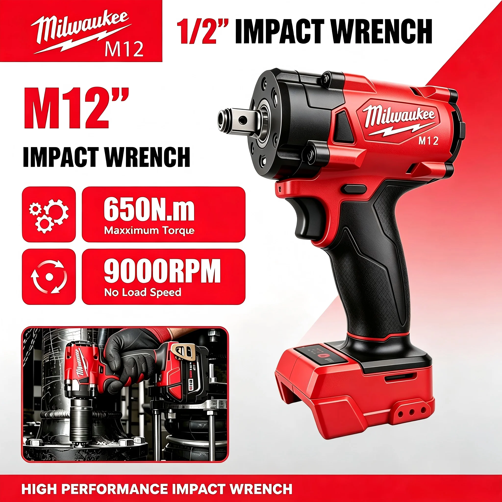 Milwaukee Drill M18 Fuel - Llave de impacto inalámbrica sin escobillas